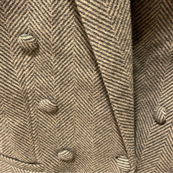 Brown Herringbone blazer in a tweed vintage inspired style dark academia jacket - Picture 11 of 15